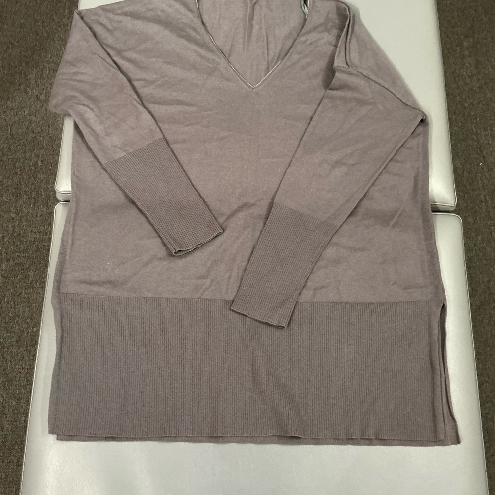 Lafayette 148 New York V-Neck Tunic in Taupe